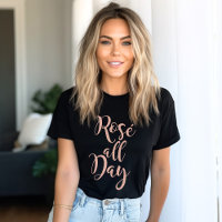 Rosé Alltag Moderne Rose Gold-Script Frauen