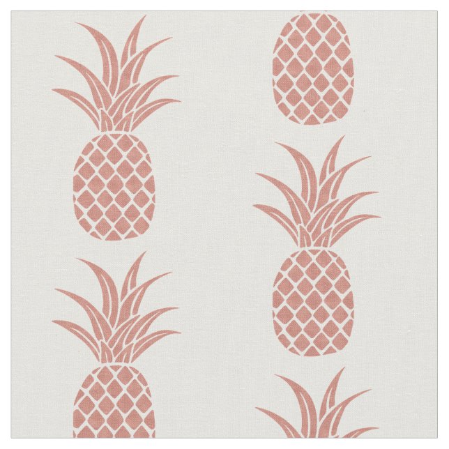 Rose-Ananas-Fabrik Stoff (Nahaufnahme)