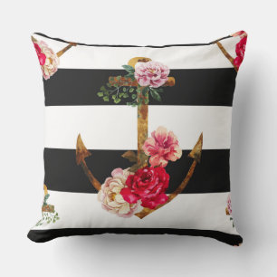 Rose Ancre Coussin décoratif