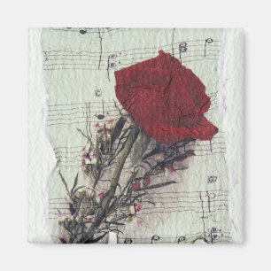 <Rose and Music>von Kim Koza 2 Magnet