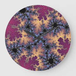 Rose and Peach Speckle Große Wanduhr