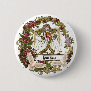 Rose Angel Button