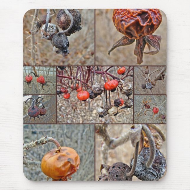 Rose Angesagt Collage Mousepad (Vorne)