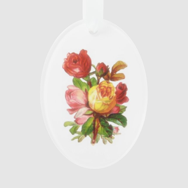Rose anglais / Rose Victorian Christmas Orament (devant)