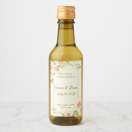 Rose antique 2 x 3 Mini Étiquette à vin