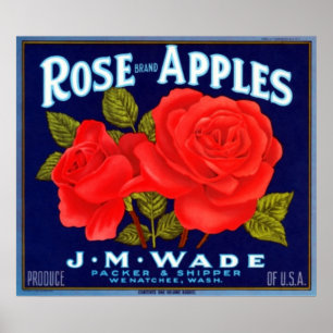 Rose Apples Wenatchee Washington Poster