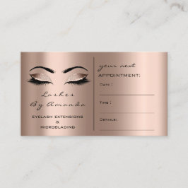 Rose "Appointment Card Makeup Artist Blush" Lashes Terminkarte