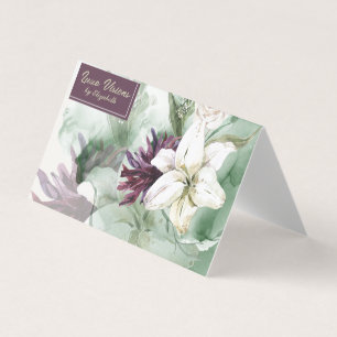 Rose aquarelle, Lily, Carte de visite Magnolia
