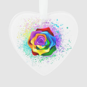 Rose arc-en-ciel coloré