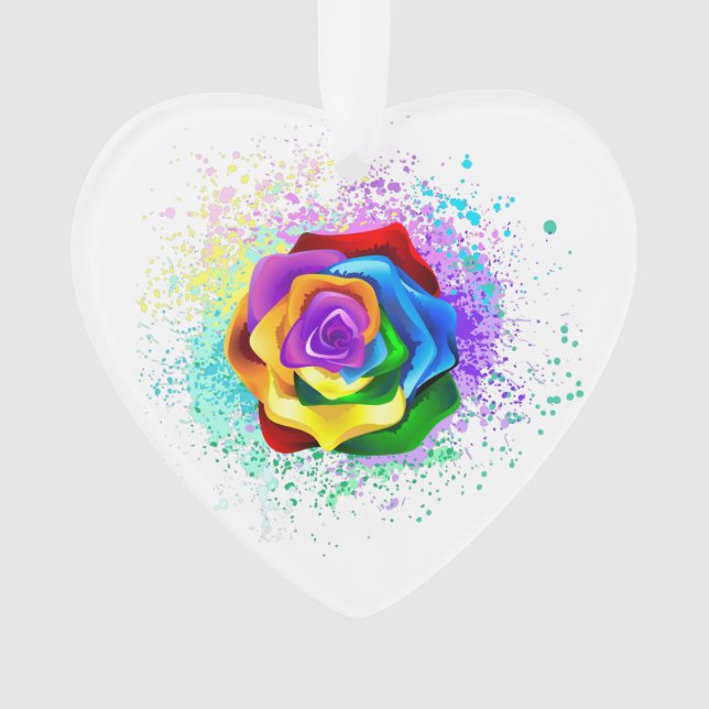Rose arc-en-ciel coloré (devant)