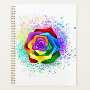 Rose arc-en-ciel coloré