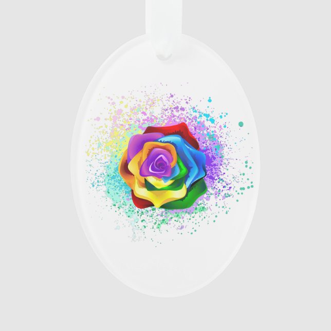 Rose arc-en-ciel coloré (devant)