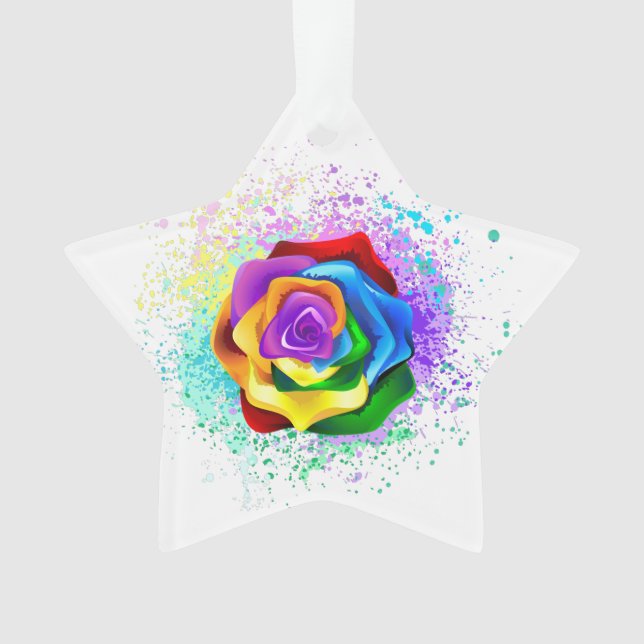 Rose arc-en-ciel coloré (devant)