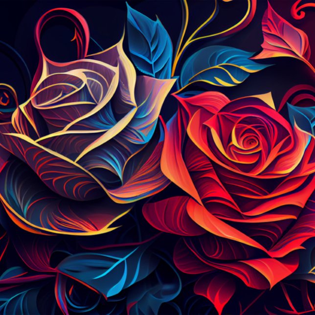 Rose Art Bedruckter Rucksack (Abstract Roses Background!)