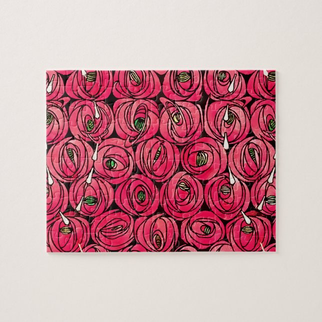 Rose Art Nouveau Rennie Macintosh Grafik (Horizontal)