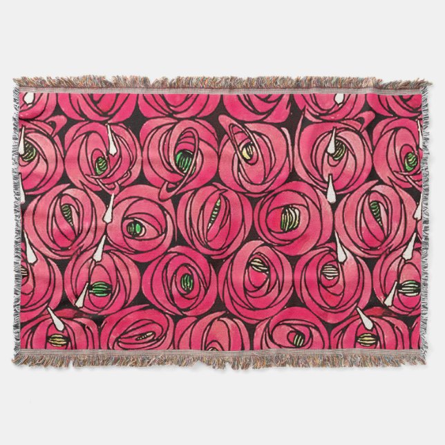Rose Art Nouveau Rennie Macintosh Grafik Decke (Vorderseite)