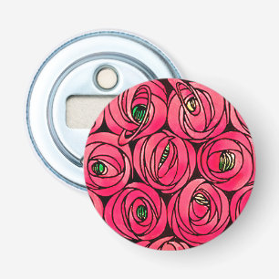 Rose Art Nouveau Rennie Macintosh Grafik Flaschenöffner