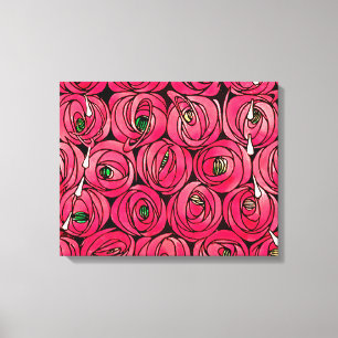 Rose Art Nouveau Rennie Macintosh Grafik Leinwanddruck