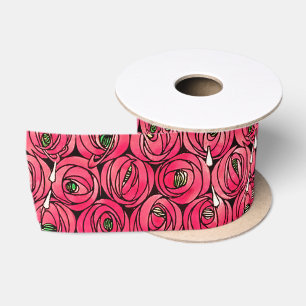 Rose Art Nouveau Rennie Macintosh Grafik Satinband