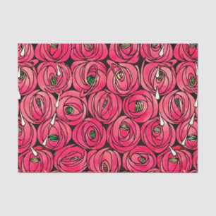 Rose Art Nouveau Rennie Macintosh Grafik Seidenpapier