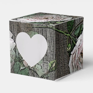 Rose auf Holz Geschenkschachtel