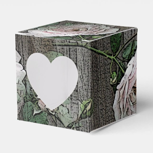 Rose auf Holz Geschenkschachtel (Vorderseite)