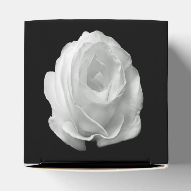 Rose auf schwarzem Hintergrund Geschenkschachtel (Oben)