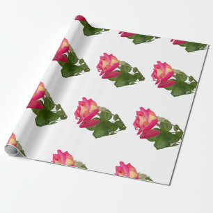 Rose auf Verpackungspapier gekachelt Geschenkpapier