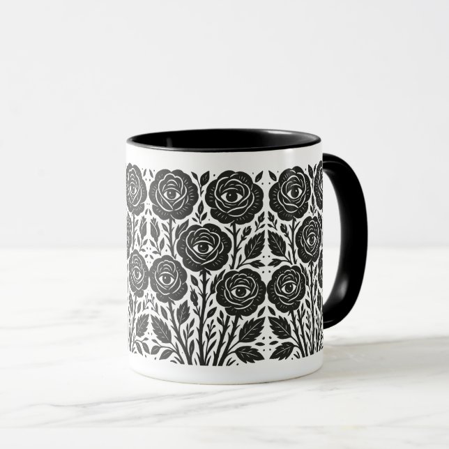 Rose Augen Tasse (VorderseiteRechts)