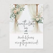 Rose aus Blumenholz, Arkadengewächse Save the Date