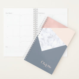 Rose aus elegantem Marmor, grau beige, geometrisch Planer