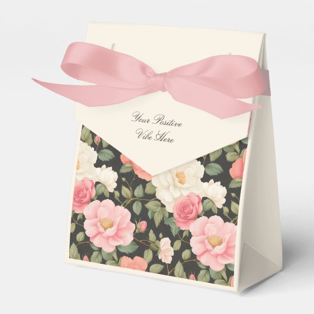 Rose aus Elfenbein, handgestrichen Geschenkschachtel (Vorderseite)