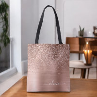 Rose aus gebürstetem Metall, Gold Rosa Glitzer Mon