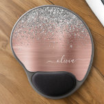 Rose aus gebürstetem Metall Gold Silber Glitzer Mo Gel Mousepad<br><div class="desc">Rose Gold - Rosa- und Silberne Imitate Foil metallic sparkle Glitzer gebürstete Metal Monogram Name und Initial Mousepad (Mouse Pad). Das macht den perfekten 16 Geburtstag,  Hochzeit,  Brautparty,  Jubiläum,  Babydusche oder Junggeselinnen-Abschied Geschenk für jemanden,  der Lieben glamourösen Luxus und schicke Stile.</div>