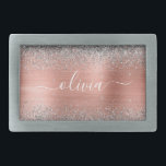 Rose aus gebürstetem Metall Gold Silber Glitzer Mo Rechteckige Gürtelschnalle<br><div class="desc">Rose Gold - Rosa- und Silberne Imitate Foil metallic Sparkle Glitzer gebürstete Metal Monogramm Name Gürtel Verschluss. Das macht den perfekten Abschluss, süß 16 16., 18., 21., 30., 40., 50., 60., 70., 80., 90., 100. Geburtstag, Hochzeit, Brautparty, Jubiläum, Babydusche oder Junggeselinnen-Abschied Geschenk für jemanden, der Luxus und Chic Stil Lieben...</div>