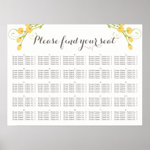 Rose aus Gelbgarten, Sitzplan Poster