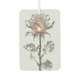 Rose aus hellem Metallischem Silber Autolufterfrischer