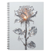 Rose aus hellem Metallischem Silber