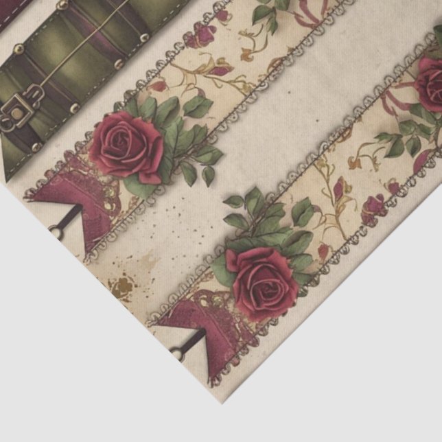 Rose aus Kunststoff Seidenpapier (Detail)