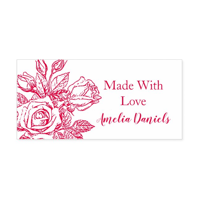 Rose aus Liebe, selbstklebend Kautschuk Briefmarke Permastempel (Design)