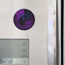 Rose aus schwarzem Material, Schwarze Spinnen Magnet
