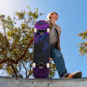 Rose aus schwarzem Material, Schwarze Spinnen Skateboard