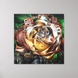 Rose aus Steampunken mit Oberflächengesicht - Mech Leinwanddruck