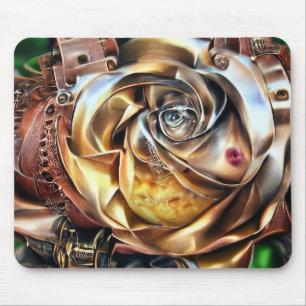 Rose aus Steampunken mit Oberflächengesicht - Mech Mousepad