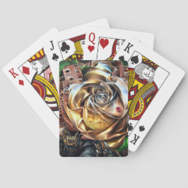 Rose aus Steampunken mit Oberflächengesicht - Mech Spielkarten