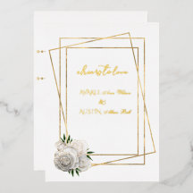 Rose aus weißem Glam und Weiß und Gold