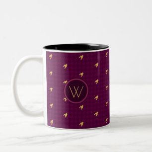 Rose avec l'or Accent Houndstooth Mug