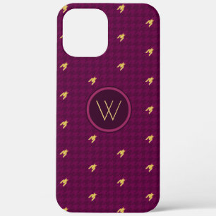 Rose avec or Accent Houndstooth Coque-Mate Coque