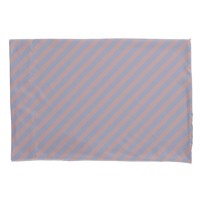 Rose B48E92/Cool Grau 8C92AC Streifen Kissenbezug (Vorderseite)