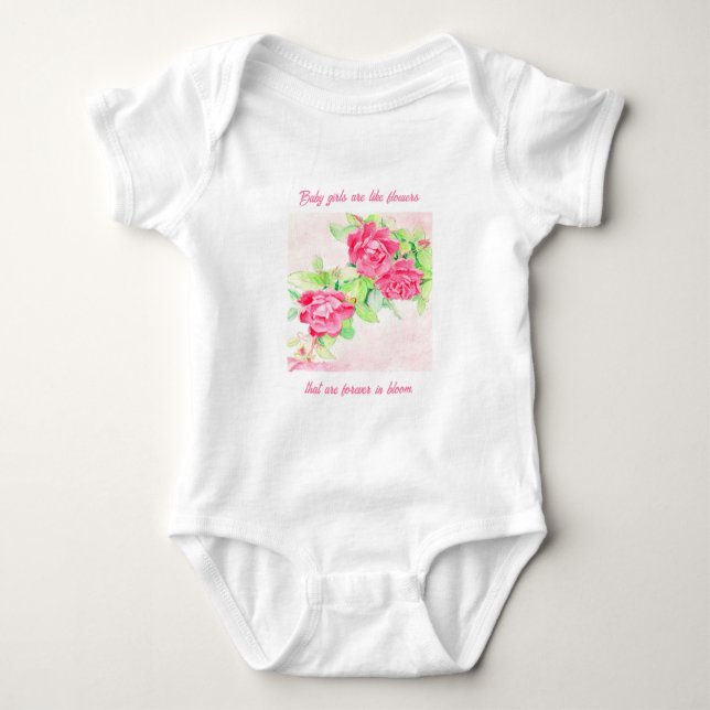 Rose Baby Strampler (Vorderseite)